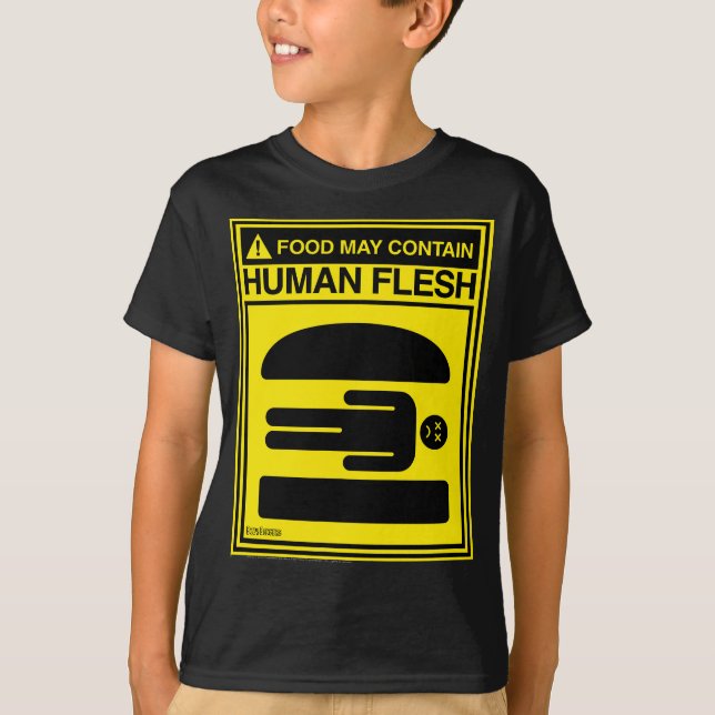 T-shirt Les hamburgers de Bob peuvent contenir un signe de (Devant)