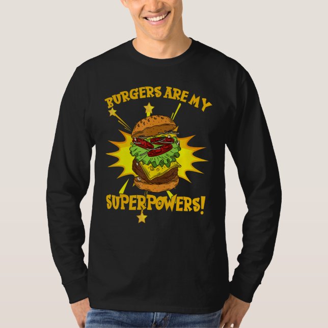 T-shirt Les hamburgers sont ma superpuissance Restaurant P (Devant)