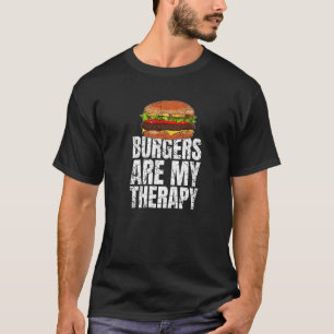 T-shirt Les hamburgers sont ma thérapie Restauration rapid