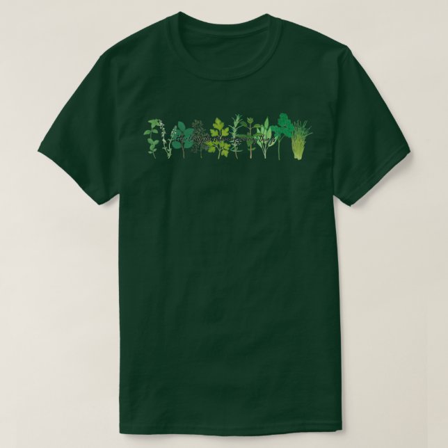 T-shirt Les herbes citent à quel point le silence de pouss (Design devant)