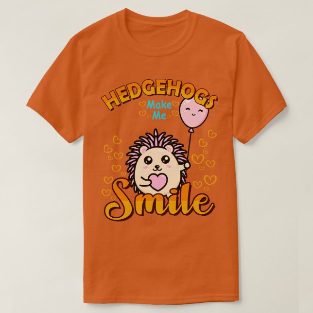 T-shirt Les hérissons me font sourire (Design devant)
