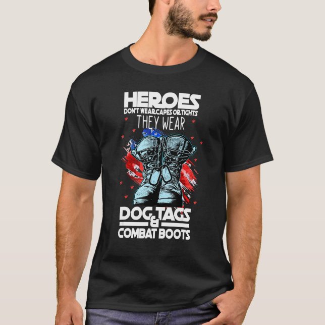 T-shirt Les héros, bottes de combat (Devant)