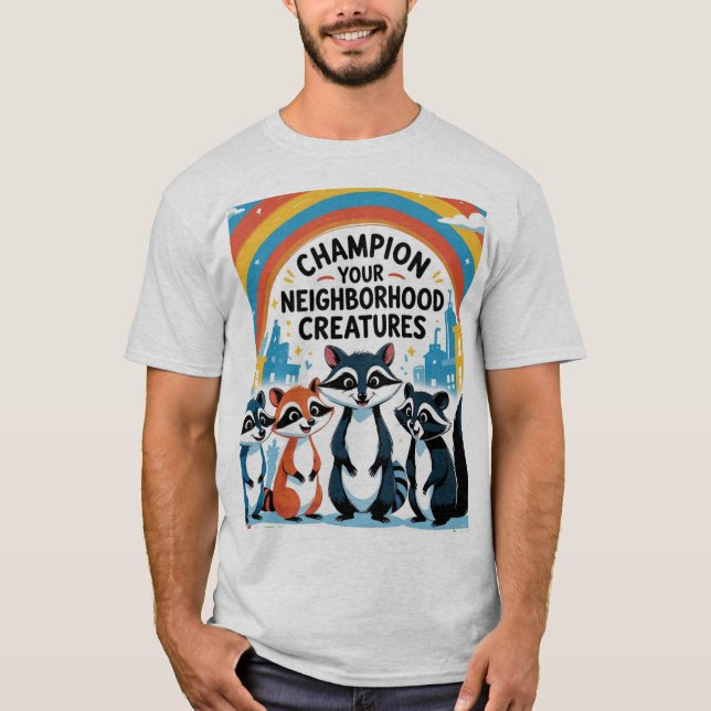 T-shirt Les héros de la faune urbaine (Devant)