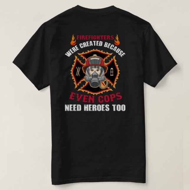 T-shirt Les héros des pompiers (Design dos)