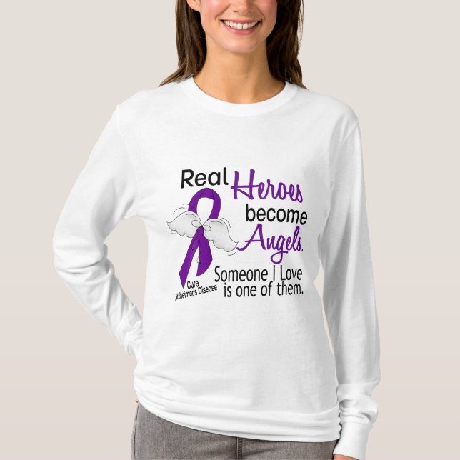 T-shirt Les héros deviennent maladie d'Alzheimer d'anges (Devant)