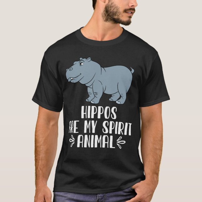 T-shirt Les hippopotames sont mon esprit animal (Devant)