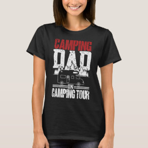 T-shirt Les Hommes Camping Papa En Tour Camper Caravan Cam