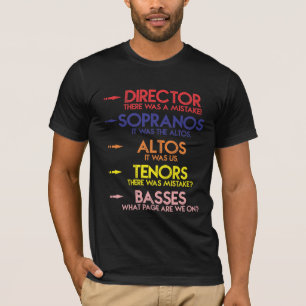 T-shirt Les hommes chanteurs de choeur drôle de musique