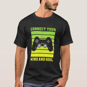 T-shirt Les hommes disent que le joueur relie son esprit e