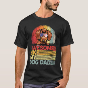 T-shirt Les Hommes Distressés Dachshund Awesome Comme Mon