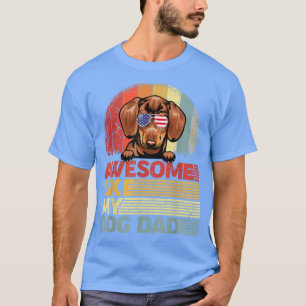 T-shirt Les Hommes Distressés Dachshund Tee Awesome Comme