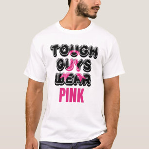 T-shirt Les hommes durs portent le rose du sein de sensibi