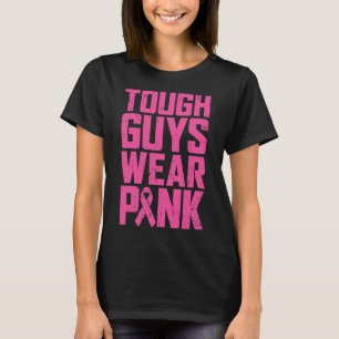 T-shirt Les hommes durs portent le rose du sein de sensibi