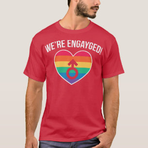 T-shirt Les hommes étaient fiancés Mariage gay LGBT Marié1