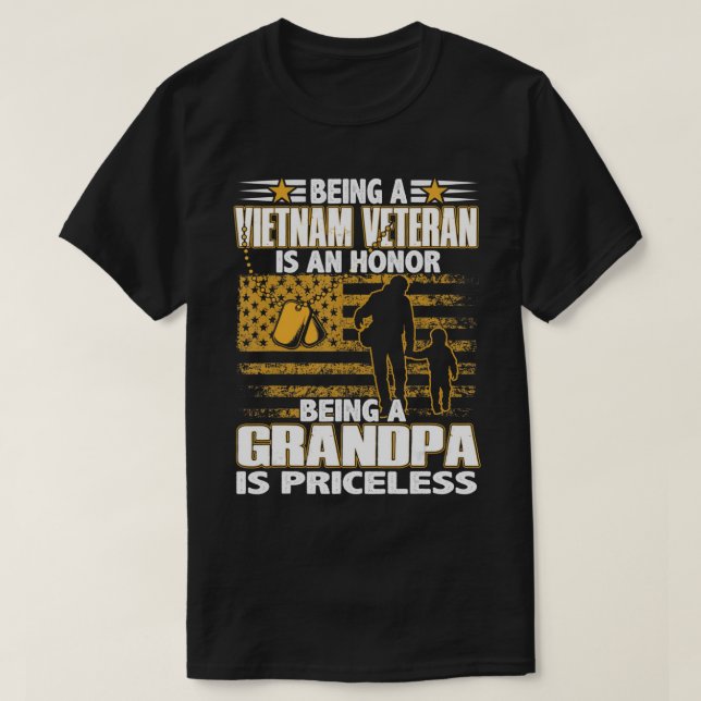 T-shirt Les Hommes Étant Vietnam Vétérinaire Est Un Grand- (Design devant)