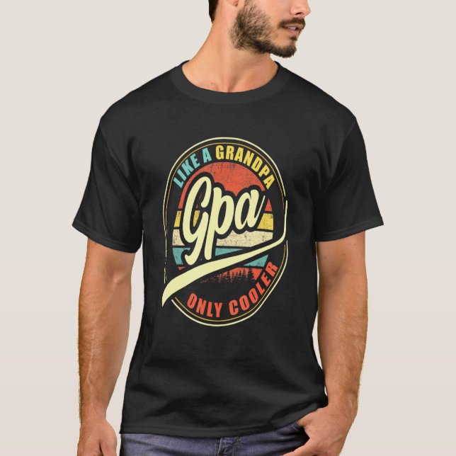 T-shirt Les Hommes Gpa Comme Un Grand-Père Seulement Glaci (Devant)