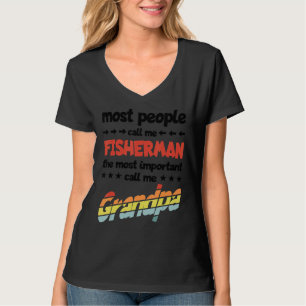 T-shirt Les Hommes La Plupart Des Gens M'Appelent Pêcheur