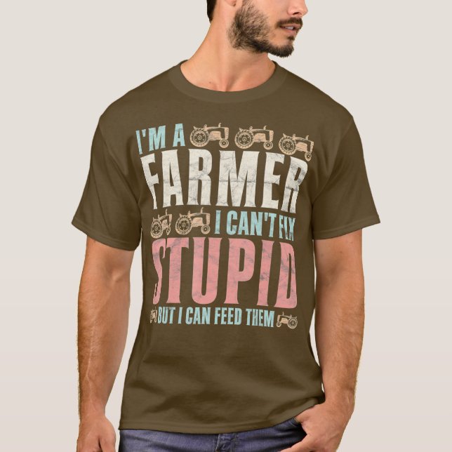 T-shirt Les Hommes L'Agriculture Je Suis Un Agriculteur Je (Devant)