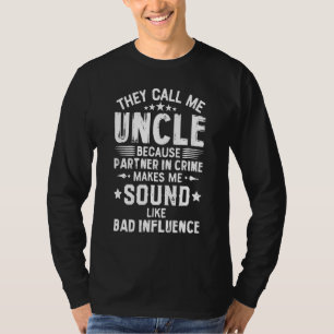 T-shirt Les Hommes M'Appelent Oncle Partenaire Dans Le Cri