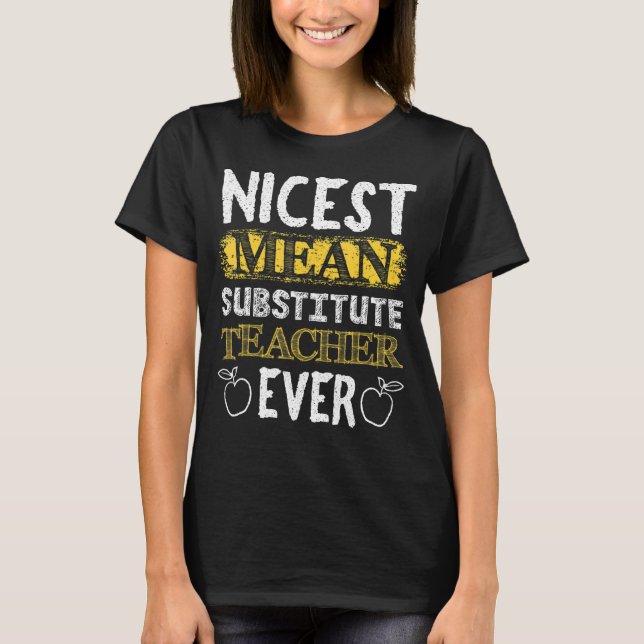 T-shirt Les Hommes Meilleur Moyenne Enseignant Substitut E (Devant)