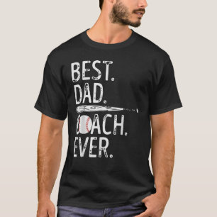 T-shirt Les Hommes Meilleur Papa Entraînent Jamais Basebal