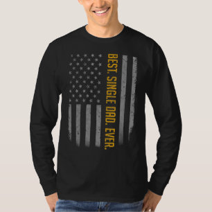 T-shirt Les Hommes Meilleur Père Simple Jamais Drapeau Amé
