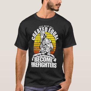 T-shirt Les Hommes Meilleur Pompier Pour L'Équipe D'Incend
