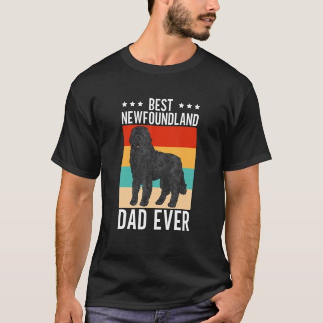 T-shirt Les hommes Meilleur Terre-Neuve Papa Jamais Newfie (Devant)