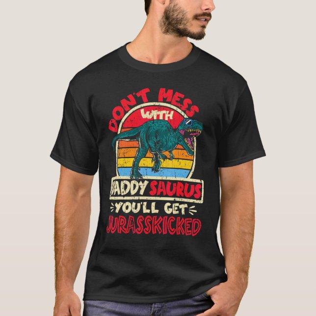T-shirt Les hommes ne font pas de mal avec Saurus Daddy Ju (Devant)