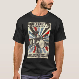 T-shirt Les Hommes Ne Laissent Pas Les Cheveux Gris Vous T