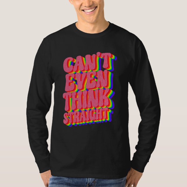 T-shirt Les hommes ne peuvent même pas penser directement  (Devant)