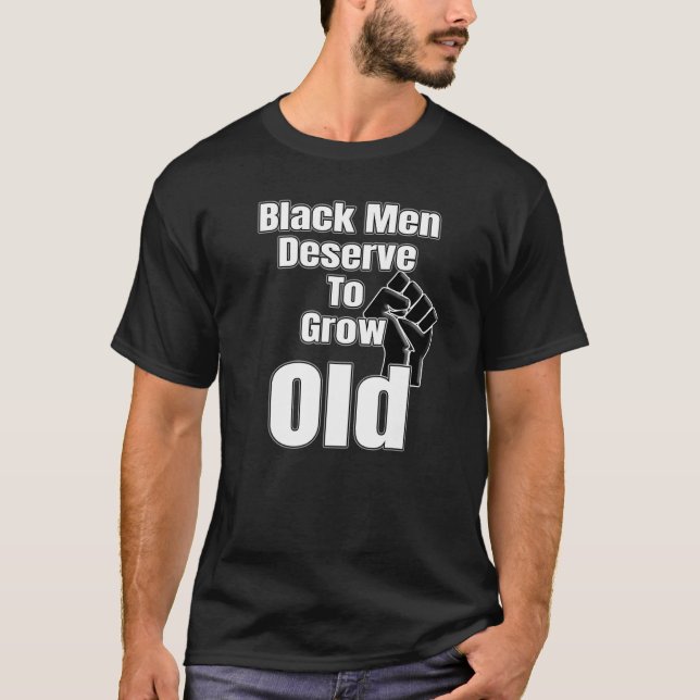 T-shirt Les Hommes Noirs Méritent De Croître À L'Histoire  (Devant)