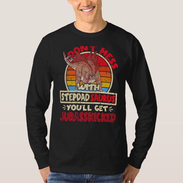 T-shirt Les hommes n'ont pas de mal avec Stepdad Saurus I  (Devant)