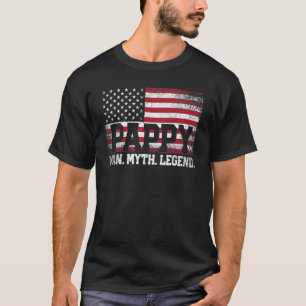 T-shirt Les Hommes Pappent L'Homme Le Mythe La Légende Gra
