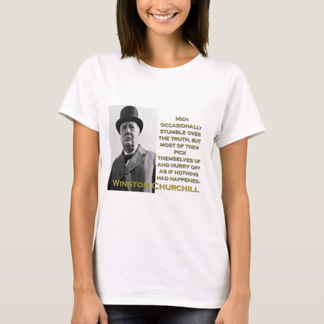 T-shirt Les hommes parfois trébuchent - Churchill (Devant)