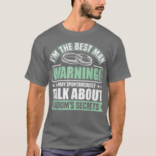 T-shirt Les hommes parlent des secrets du marié à la soiré