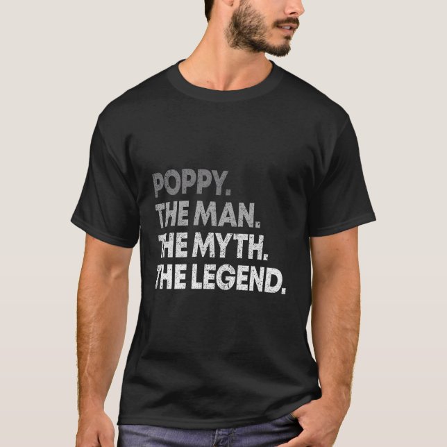 T-shirt Les Hommes Poppy L'Homme Le Mythe La Légende Grand (Devant)