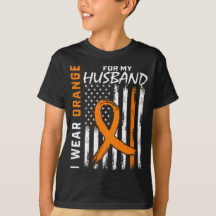 T-shirt Les hommes portent de l'orange pour la leucémie du