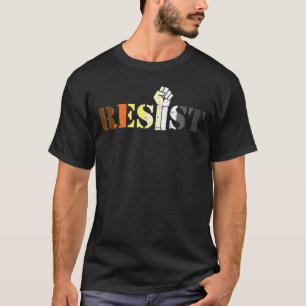 T-shirt Les Hommes Résistent À Une Manifestation De Poing 