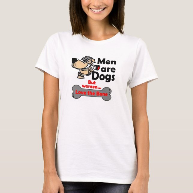 T-shirt Les hommes sont chemise de chiens (Devant)