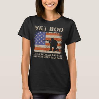 T-shirt Les Hommes Vet Bod Comme Un Papa Bod Mais Avec Plu