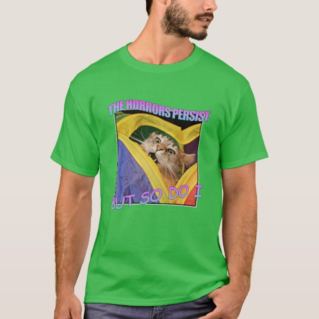 T-shirt Les horreurs persistent rétro (Devant)