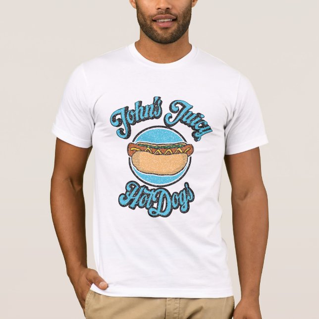 T-shirt Les Hotdogs Juteux de John (Devant)