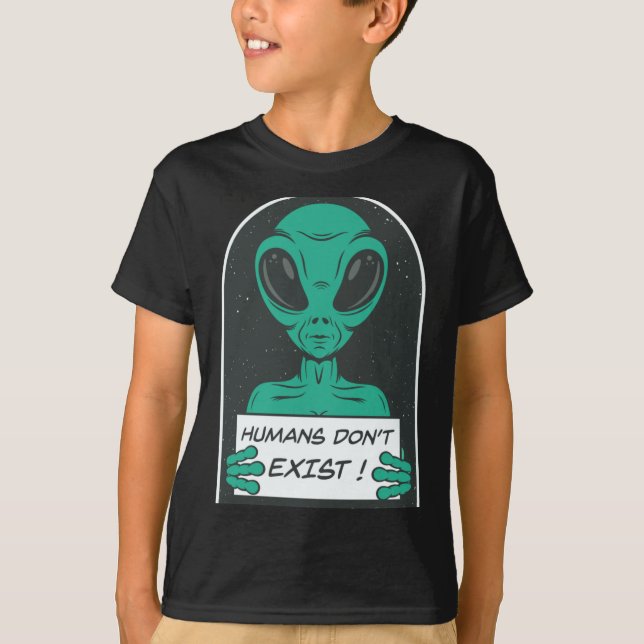 T-shirt Les humains extraterrestres n'existent pas  (Devant)