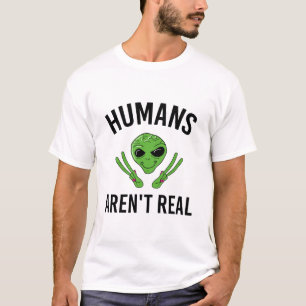 T-shirt Les humains ne sont pas vraiment drôles Cadeau de