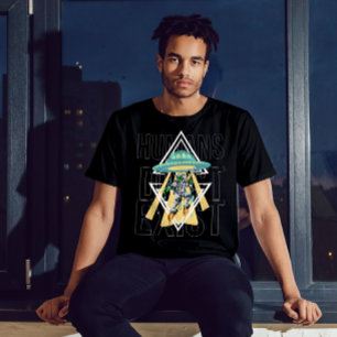 T-shirt Les humains n'existent pas Alien Citation drôle Gr