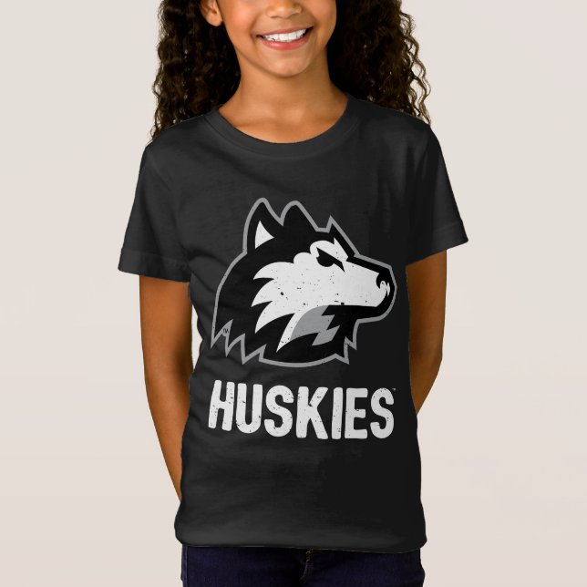 T-Shirt Les Huskies de NIU en détresse (Devant)