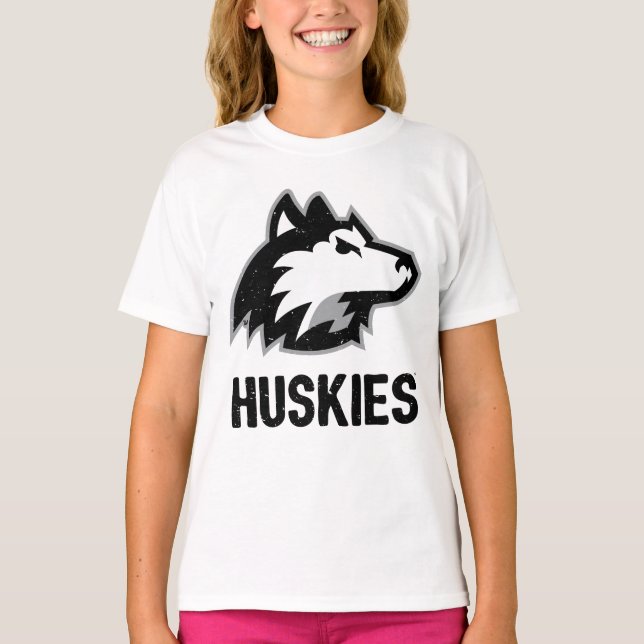 T-shirt Les Huskies de NIU en détresse (Devant)