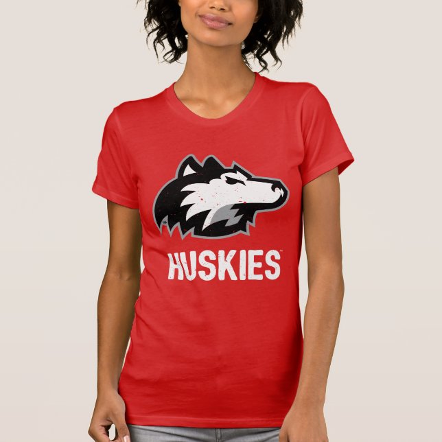 T-shirt Les Huskies de NIU en détresse (Devant)