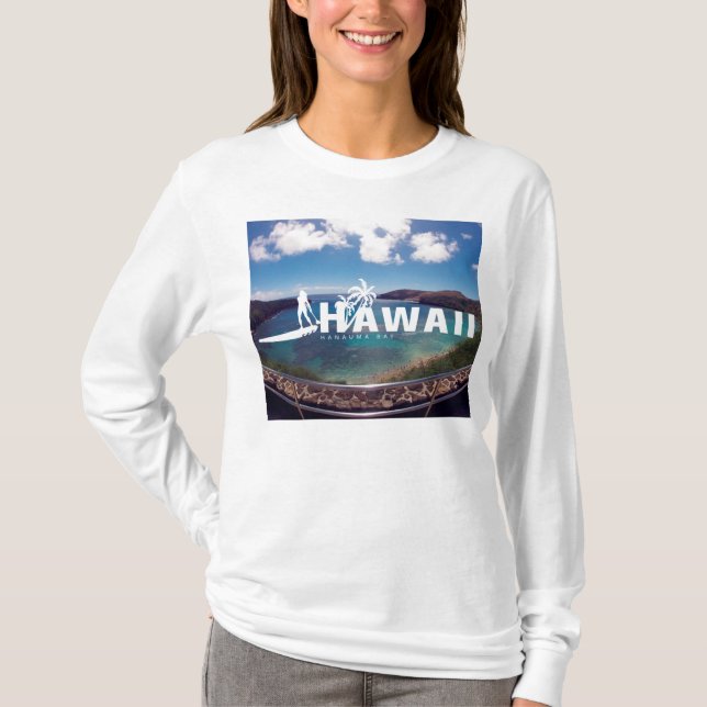 T-shirt Les Îles Aloha Hawaii Montent À La Pagaie (Devant)
